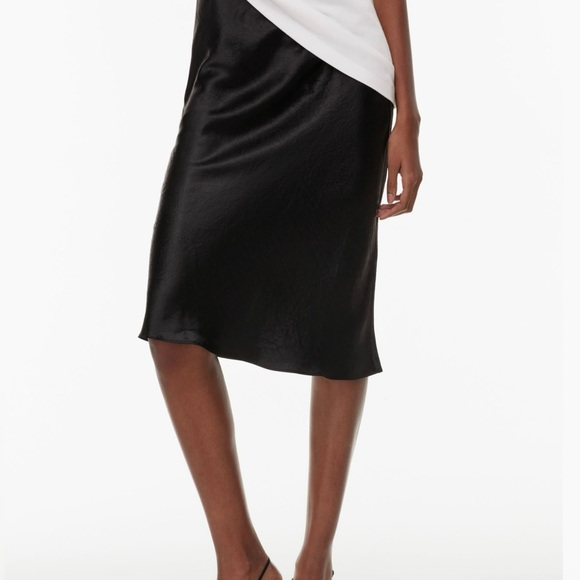 New with Tags Aritzia Babaton Slip Satin Midi Skirt High-Rise Cognac Size 6 - Picture 8 of 10